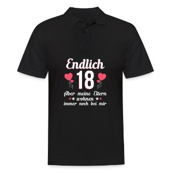Enfin 18 mes parents habitent chez moi un cadeau - Polo Homme - noir - Devant - Kai (181cm)