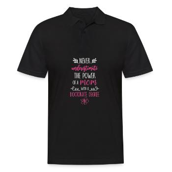 Une maman avec un doctorat - Polo Homme - noir - Devant - Kai (181cm)