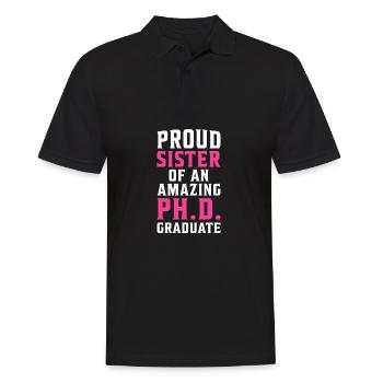 Soeur fière d'un étonnant cadeau de doctorat en doctorat - Polo Homme - noir - Devant - Kai (181cm)