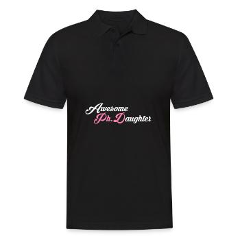 Awesome Phd Daughter Phd Abschluss Geschenk - Männer Poloshirt - Schwarz - Vorne - Kai (181cm)
