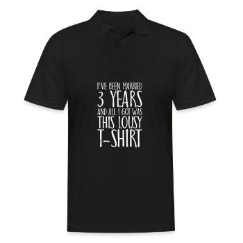I've been Married 3 Years and I've Got It - Men's Polo Shirt - black - Front - Kai (181cm)