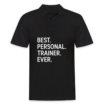 Best personal trainer ever coach gift - Men's Polo Shirt - black - Front - Kai (181cm)