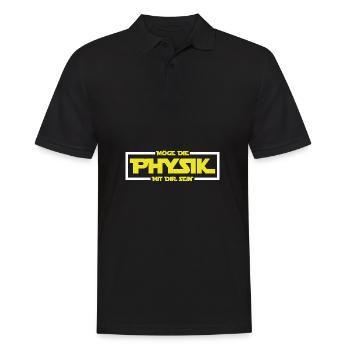 Möge die Physik mit dir sein Physiker Geschenk - Männer Poloshirt - Schwarz - Vorne - Kai (181cm)