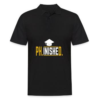 Phinished Phd Doktor Abschluss Geschenk 1 - Männer Poloshirt - Schwarz - Vorne - Kai (181cm)