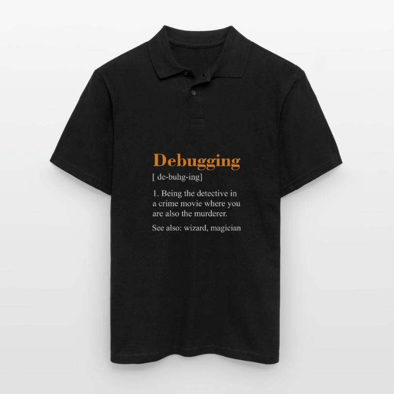 Debugging see also wizard magician gift nerd Men's Polo Shirt