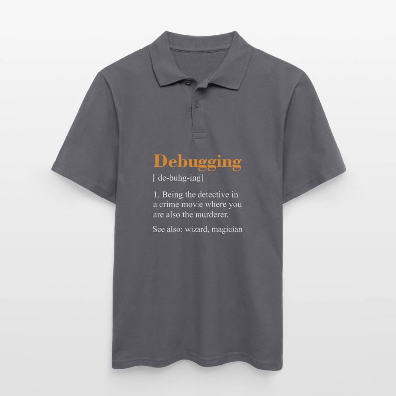 Debugging see also wizard magician gift nerd Men's Polo Shirt
