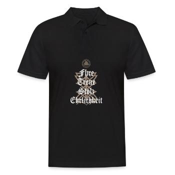 Ehre Treue Stolz Ehrlichkeit Geschenk Wikinger - Männer Poloshirt - Schwarz - Vorne - Kai (181cm)