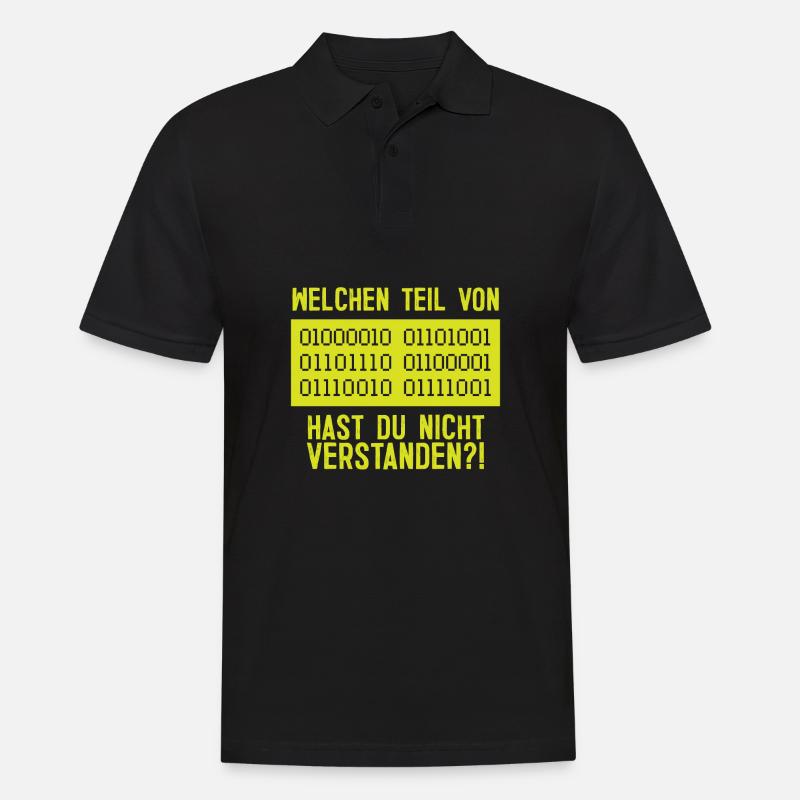 Welchen Teil von Binar Binärcode Informatiker - Männer Poloshirt - Schwarz