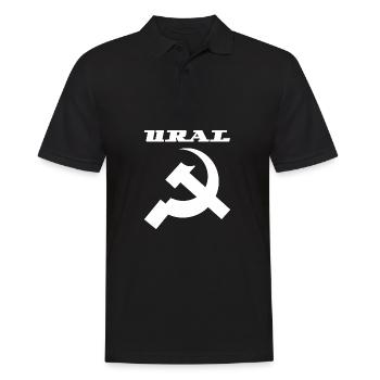 Ural Dnepr USSR Motorrad - Männer Poloshirt - Schwarz - Vorne - Kai (181cm)