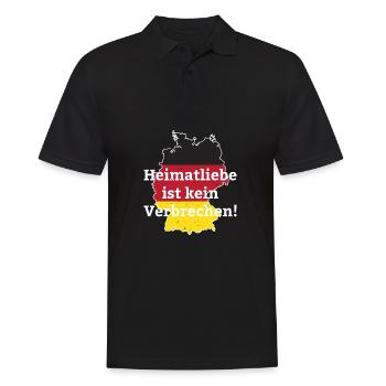 Heimatliebe Spruch Deutschland Heimat Geschenk - Männer Poloshirt - Schwarz - Vorne - Kai (181cm)
