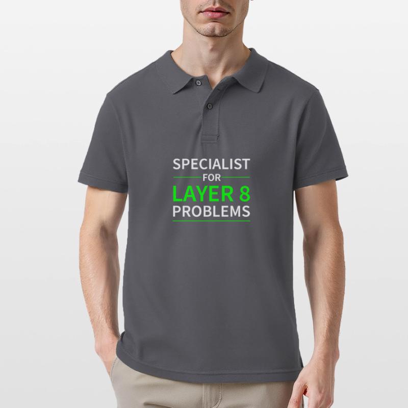 Specialist for layer 8 problems gift code Men's Polo Shirt