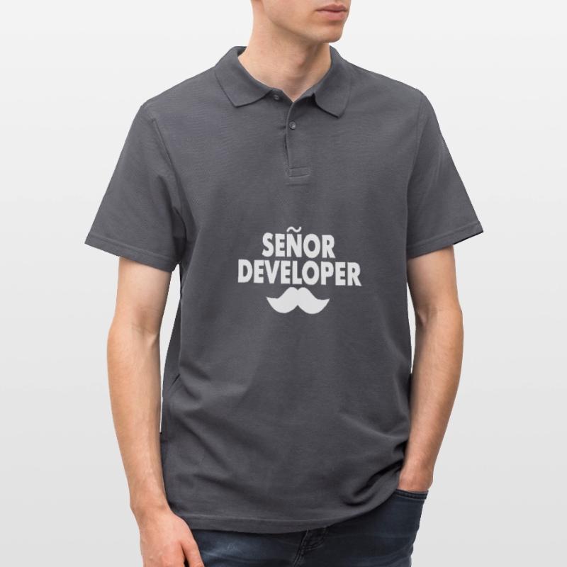 Senior Developer Coding Spruch Geschenk Männer Poloshirt