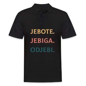 Jebote jebiga odjebi Geschenk Sarajevo Jugoslawien - Männer Poloshirt - Schwarz - Vorne - Kai (181cm)