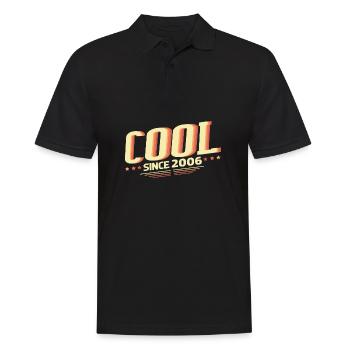 Cool seit 2006 - Männer Poloshirt - Schwarz - Vorne - Kai (181cm)