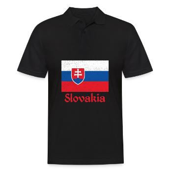 Slovaquie Armoiries Drapeau Europe Slovaque - Polo Homme - noir - Devant - Kai (181cm)
