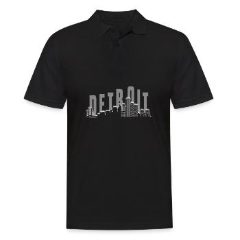 Horizon de Détroit - Polo Homme - noir - Devant - Kai (181cm)