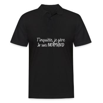 T'inquiète, je gère je suis normand - Polo Homme - noir - Devant - Kai (181cm)