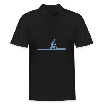 Kanurennsport Kanu Kanadier Pocket Kleidung - Männer Poloshirt - Schwarz - Vorne - Kai (181cm)