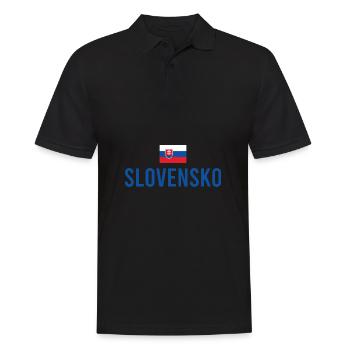 Slovensko Slowakia Slowakei Wappen Flagge - Männer Poloshirt - Schwarz - Vorne - Kai (181cm)