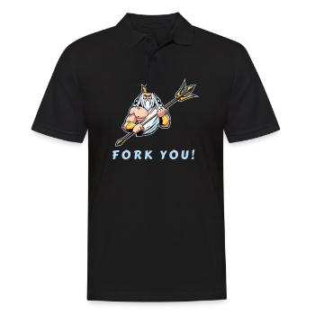 Fork You / Fuck You - Polo Homme - noir - Devant - Kai (181cm)