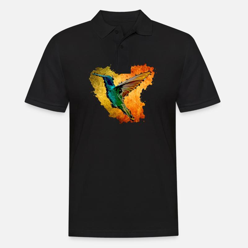 Kolibri - Männer Poloshirt - Schwarz