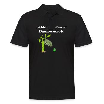 Schleimscheissende Bambuskröte | frog - Men's Polo Shirt - black - Front - Kai (181cm)