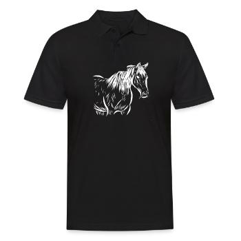 Cheval - Polo Homme - noir - Devant - Kai (181cm)