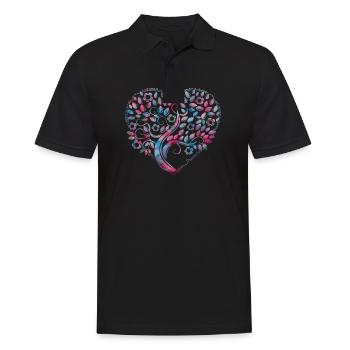 Lebens Baum - Männer Poloshirt - Schwarz - Vorne - Kai (181cm)
