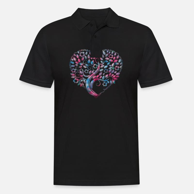 Lebens Baum - Männer Poloshirt - Schwarz