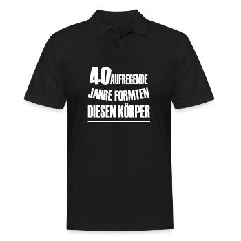 40 Geburtstag Spruch - Männer Poloshirt - Schwarz - Vorne - Kai (181cm)