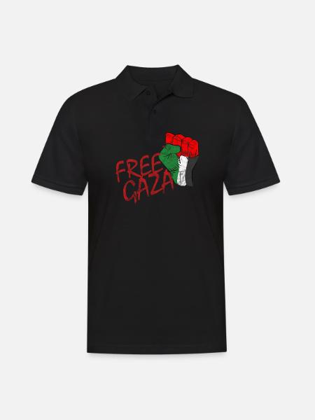 Free Gaza Free Palestine Save Freedom Palestine - Men's Polo Shirt - black