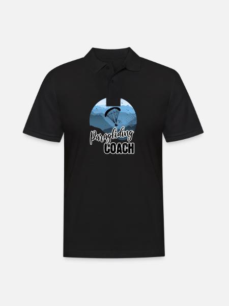 Paragliding coach - Männer Poloshirt - Schwarz