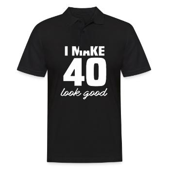 40 ans - Polo Homme - noir - Devant - Kai (181cm)