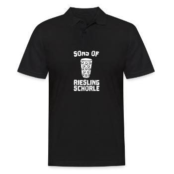 Sons of Rieslingschorle - Männer Poloshirt - Schwarz - Vorne - Kai (181cm)