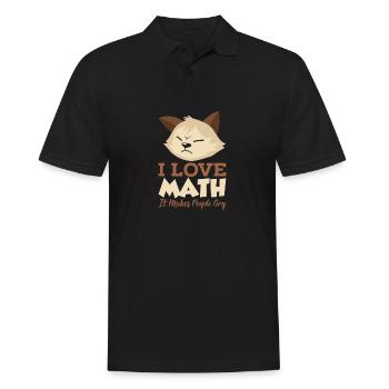 I love Math - it makes people cry - Männer Poloshirt - Schwarz - Vorne - Kai (181cm)