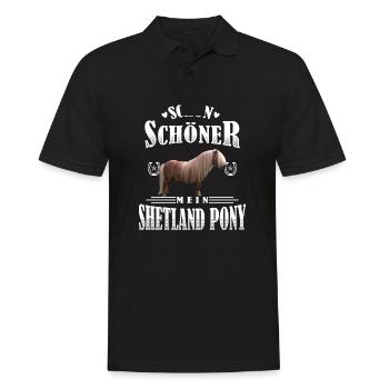 Schön Schöner Mein Shetland Pony - Männer Poloshirt - Schwarz - Vorne - Kai (181cm)