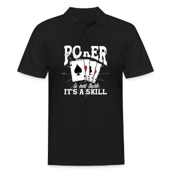 Poker Is Not Luck Its A Skill - Men's Polo Shirt - black - Front - Kai (181cm)