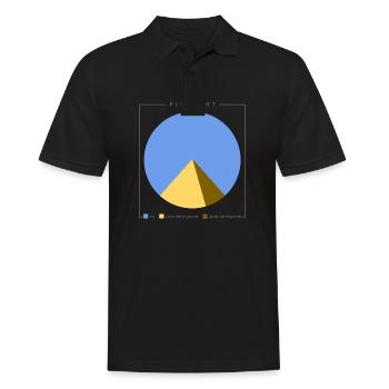 Kuchendiagramm Data Science Design für einen - Männer Poloshirt - Schwarz - Vorne - Kai (181cm)
