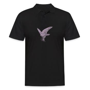 Colombe rose de la paix Dispersion de la colombe - Polo Homme - noir - Devant - Kai (181cm)