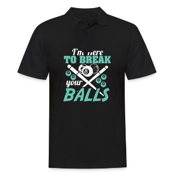 Billard - Piscine - Fun - Polo Homme - noir - Devant - Kai (181cm)