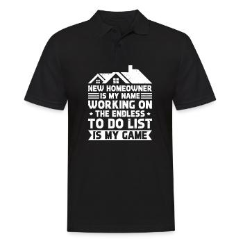 Lustiges Frischer Hausbesitzer Spruch - Männer Poloshirt - Schwarz - Vorne - Kai (181cm)