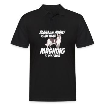 Alaskan Husky Is My Name Mushing Is My Game - Männer Poloshirt - Schwarz - Vorne - Kai (181cm)