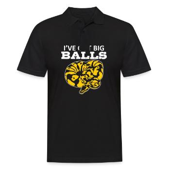 Banana Ball Phyton I've Got Big Balls - Männer Poloshirt - Schwarz - Vorne - Kai (181cm)