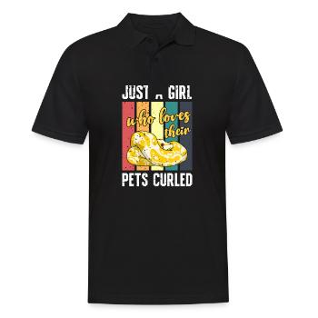 Banana Ball Python Just A Girl Who Loves Their - Männer Poloshirt - Schwarz - Vorne - Kai (181cm)