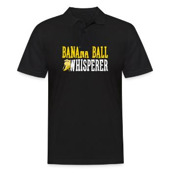 Banana Ball Python Flüsterer - Männer Poloshirt - Schwarz - Vorne - Kai (181cm)