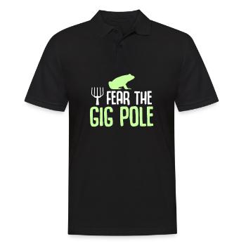 Peur Les grenouilles de la perche attrapent les chasseurs de grenouilles - Polo Homme - noir - Devant - Kai (181cm)