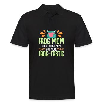 Maman grenouille comme une maman ordinaire mais plus frog-tastic - Polo Homme - noir - Devant - Kai (181cm)