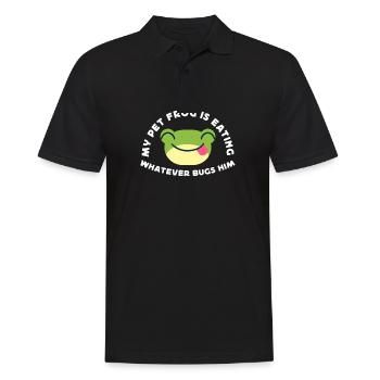 My frog is whatever bugs him - Men's Polo Shirt - black - Front - Kai (181cm)
