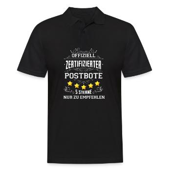 Offiziell Zertifizierter Zusteller - Männer Poloshirt - Schwarz - Vorne - Kai (181cm)