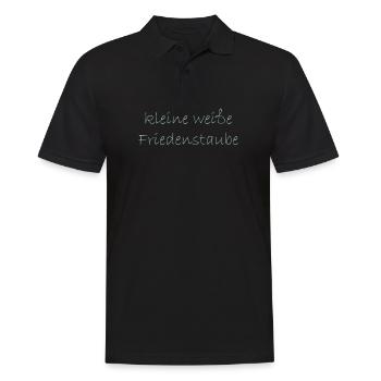 kleine weisse friedenstaube. - Männer Poloshirt - Schwarz - Vorne - Kai (181cm)